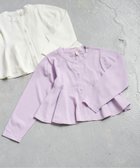 【エフオー オンラインストア/F.O.Online Store / KIDS】のペプラムカーディガン 大人の最旬トレンドファッション＆コーディネート founy(ファウニー) ファッション Fashion キッズファッション Fashion for Kids インナー Innerwear カーディガン Cardigan, Knitwear ペプラム Peplum, Flared Hem ボレロ Bolero, Short Cardigan thumbnail ラベンダー|ID: prp329100004985754 ipo3291000000037346626