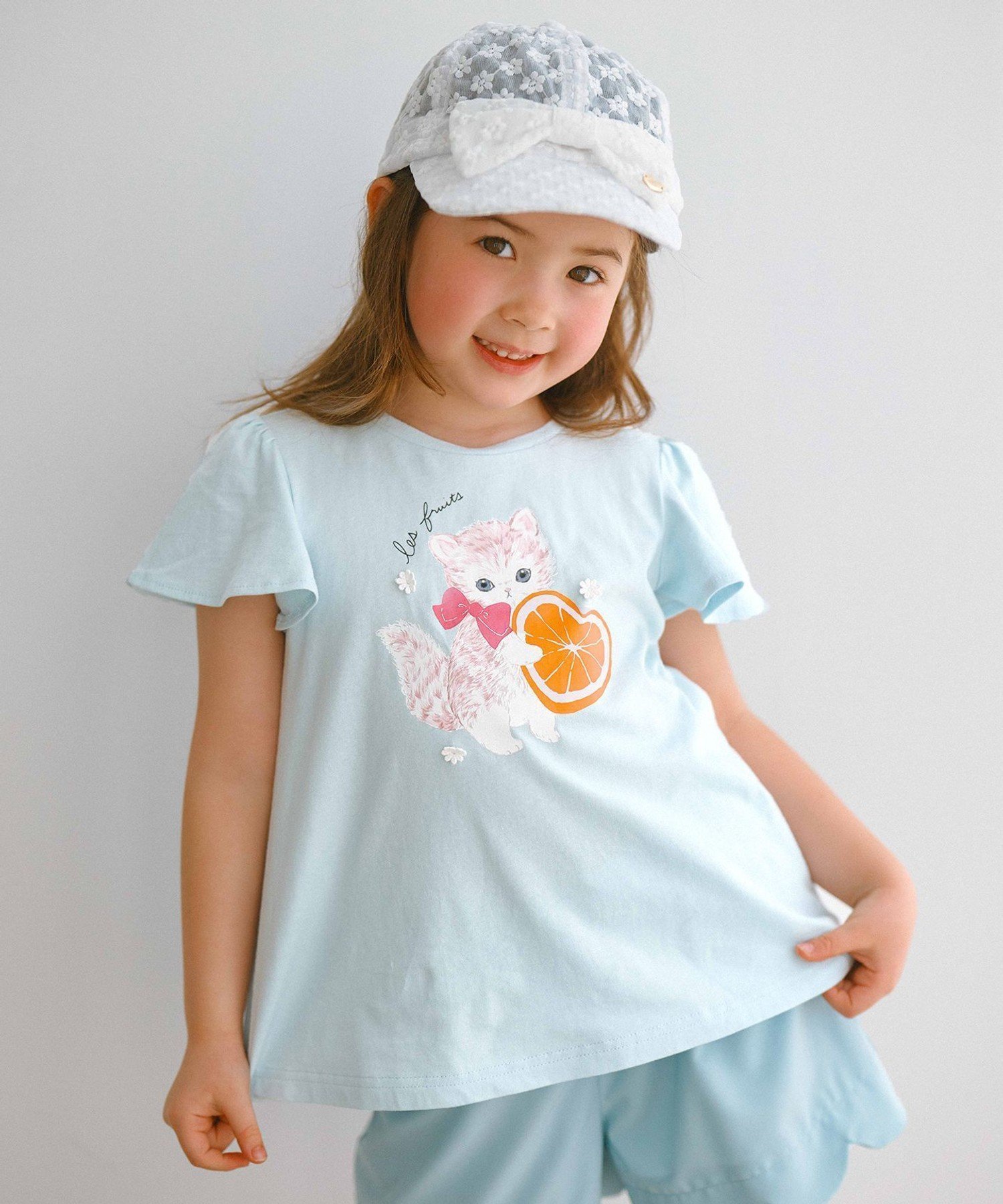 【エニー/ANY / KIDS】の【温度で色が変わる】接触冷感 しろくま ミラクルプリント Tシャツ インテリア・キッズ・メンズ・レディースファッション・服の通販 founy(ファウニー) 　ファッション　Fashion　キッズファッション　Fashion for Kids　グラス　Glass, Eyewear　プリント　Print, Printed Pattern　ポケット　Pocket, Pocket Detail　モチーフ　Motif, Design Theme　ラベンダー　Lavender　リボン　Ribbon, Bow　夏　Summer　サックスブルー[073]|ID: prp329100004985758 ipo3291000000037346648