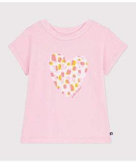 【プチバトー/PETIT BATEAU / KIDS】のハートプリント半袖Tシャツ 大人の最旬トレンドファッション＆コーディネート founy(ファウニー) ファッション Fashion キッズファッション Fashion for Kids おすすめ Recommended / Our Picks インナー Innerwear プリント Print, Printed Pattern 半袖 Short Sleeve, Half Sleeve |ID:prp329100004985824