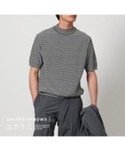 【ユナイテッドアローズ/UNITED ARROWS / MEN】のショートスリーブ ボーダー モックネックニット UA COZY -ウォッシャブル・抗菌防臭- NAVY|ID: prp329100004986017 ipo3291000000037348004