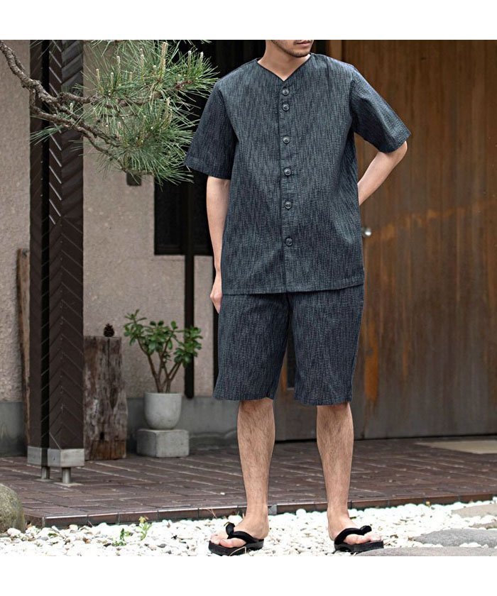 【シルバーバレット/SILVER BULLET / MEN】のDita オーガニック甚平ボタンタイプ(メンズ) 夏 祭り インテリア・キッズ・メンズ・レディースファッション・服の通販 founy(ファウニー) https://founy.com/ ファッション Fashion メンズファッション Fashion for Men オーガニック Organic Cotton メンズ Men's, Menswear 吸水 Absorbent, Quick-Dry 夏 Summer |ID: prp329100004986024 ipo3291000000037348021
