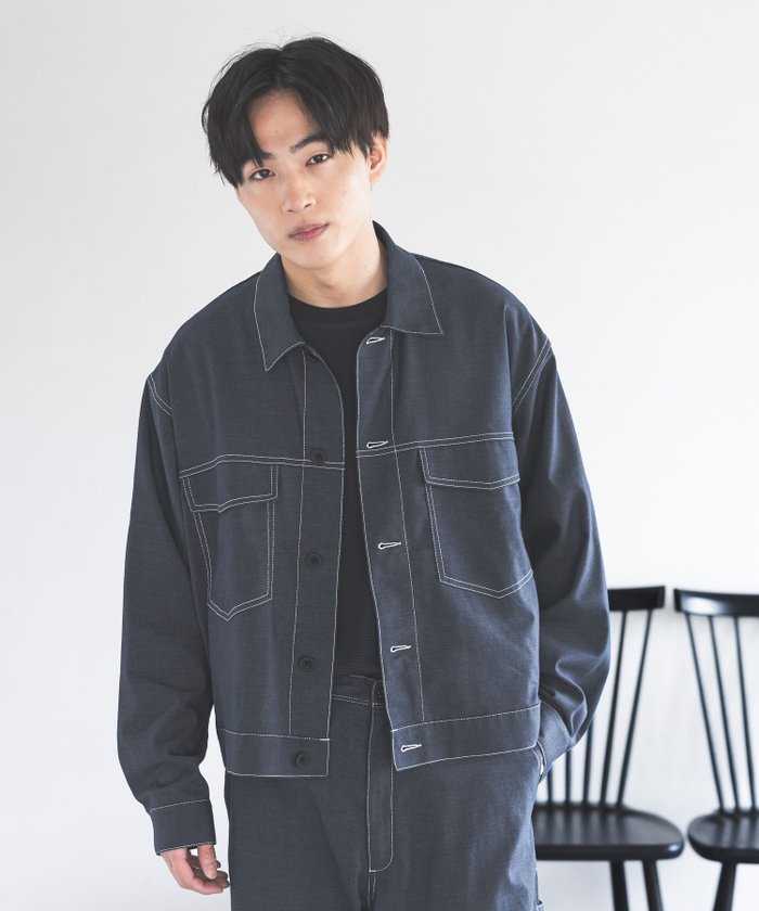 【グローバルワーク/GLOBAL WORK / MEN】のクリーンデニム/トラッカージャケット/CLEAN MODE/646026 インテリア・キッズ・メンズ・レディースファッション・服の通販 founy(ファウニー) https://founy.com/ ファッション Fashion メンズファッション Fashion for Men おすすめ Recommended / Our Picks インナー Innerwear ショート Short, Short Length デニム Denim, Jeans Material トレンド Trend, Trending Now ボックス Boxy, Box Shape 洗える Machine Washable |ID: prp329100004986041 ipo3291000000037348107
