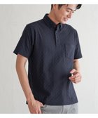 【イッカ/ikka / MEN】のリンクスジャカード市松ポロシャツ ネイビーブルー|ID: prp329100004986042 ipo3291000000037348115