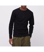 【アヴィレックス/AVIREX / MEN】の《DAILY/デイリー》RIB L/S HENLEY NECK T-SHIRT ブラック|ID: prp329100004986046 ipo3291000000037348129