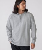 【シップス/SHIPS / MEN】の【WEB限定】SHIPS 抗菌・防臭 ワンポイントロゴ バーズアイ ヘンリーネック 長袖 Tシャツ ライトグレー|ID: prp329100004986059 ipo3291000000037348206