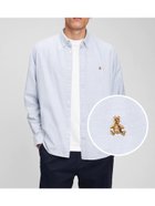 【ギャップ/GAP】のブラナンベア オックスフォードシャツ(ユニセックス) 大人の最旬トレンドファッション＆コーディネート founy(ファウニー) ファッション Fashion レディースファッション Fashion for Women トップス・カットソー Cut & Sew Tops シャツ・ブラウス・オフィスカジュアル Elegant Blouses & Button-Ups オーガニック Organic Cotton ストレート Straight, Straight Cut 長袖 Long Sleeve, Full Sleeve フィット Fit, Slim Fit フロント Front, Front Design リラックス Relax, Relaxed Fit thumbnail LIGHT_BLUE|ID: prp329100004986064 ipo3291000000037348226