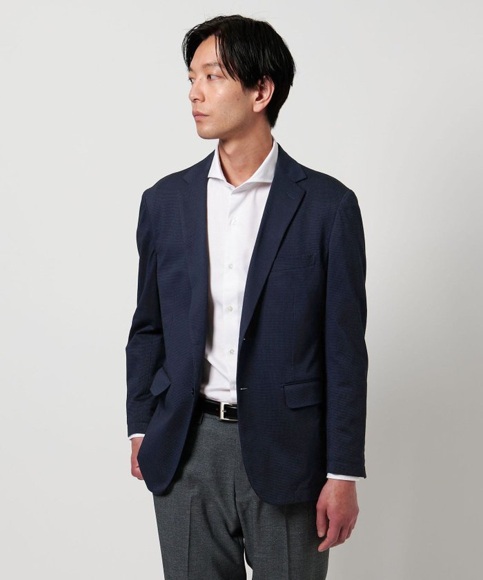 【ユナイテッドアローズ/UNITED ARROWS / MEN】のサーフニット 2ボタンジャケット-マシンウォッシャブル・吸水速乾- A DAY IN THE LIFE インテリア・キッズ・メンズ・レディースファッション・服の通販 founy(ファウニー) https://founy.com/ ファッション Fashion メンズファッション Fashion for Men カットソー Cut and Sewn Top 吸水 Absorbent, Quick-Dry ジャケット Jacket, Outerwear フラップ Flap, Flap Pocket ポケット Pocket, Pocket Detail ポロシャツ Polo Shirt, Collared Tee アウトレット Outlet / Clearance |ID: prp329100004986077 ipo3291000000037348302