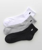 【ナイガイ/NAIGAI / MEN】の【3足セット】足底パイル アーチサポート ワンポイント ショートソックス 04.ブラック×シロ×グレー|ID: prp329100004986099 ipo3291000000037348414