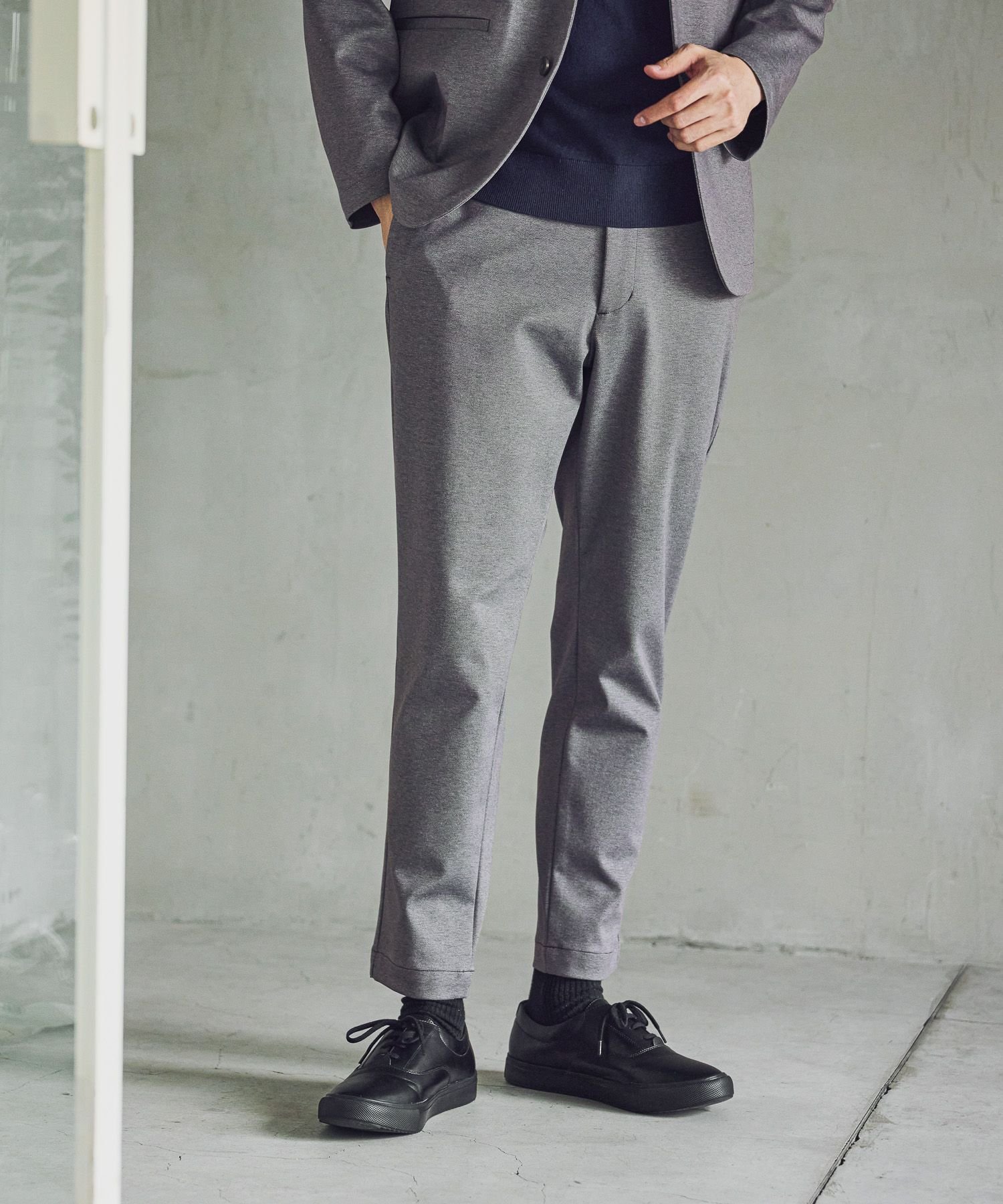 【グローバルワーク/GLOBAL WORK / MEN】のスマらくイージーパンツ/601315 インテリア・キッズ・メンズ・レディースファッション・服の通販 founy(ファウニー) 　ファッション　Fashion　メンズファッション　Fashion for Men　ボトムス　Bottoms　おすすめ　Recommended / Our Picks　ジャケット　Jacket, Outerwear　ストレッチ　Stretch, Stretchy Fabric　スマート　Smart, Elegant　スラックス　Slacks, Dress Pants　セットアップ　Set-Up, Coordinated Outfit　ドローコード　Drawcord, Drawstring Cord　フィット　Fit, Slim Fit　ボトム　Bottoms, Lower Wear　ライトグレー15|ID: prp329100004986121 ipo3291000000037348530