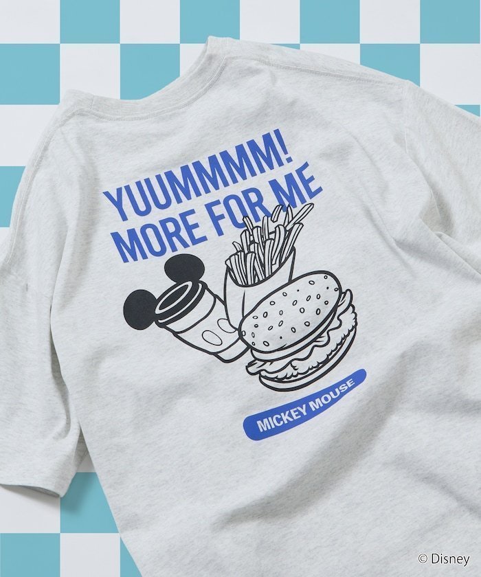 【フリークスストア/FREAK'S STORE】のDISNEY/ディズニー ミッキーマウス/別注 クルーネック プリントスウェット/FOOD 【限定展開】 インテリア・キッズ・メンズ・レディースファッション・服の通販 founy(ファウニー) 　ファッション　Fashion　レディースファッション　Fashion for Women　トップス・カットソー　Cut & Sew Tops　レディースパーカー・カジュアルフーディー　Casual Hoodies & Sweatshirts　スウェット・クルーネックトップス　Sweatshirts & Crewnecks / Relaxed Fit Sweat Tops　カーゴパンツ　Cargo Pants, Utility Pants　グラフィック　Graphic, Graphic Design　ショーツ　Shorts, Short Pants　デニム　Denim, Jeans Material　トレンド　Trend, Trending Now　定番　Standard, Basic Item　人気　Popular, Best Seller　ビッグ　Big, Oversized　フィット　Fit, Slim Fit　プリント　Print, Printed Pattern　別注　Limited Edition, Custom Order　モチーフ　Motif, Design Theme　リラックス　Relax, Relaxed Fit　ワイド　Wide, Wide Fit　S/S・春夏　SS, Spring/Summer, Warm Season　おすすめ　Recommended / Our Picks　夏　Summer　2026年　2026　2026春夏・S/S　Spring/Summer 2026 SS26　アッシュグレー|ID: prp329100004986123 ipo3291000000037348541