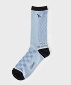 【アダバット/adabat / MEN】のブロックジャカードレギュラーソックス サックスブルー|ID: prp329100004986127 ipo3291000000037348562