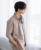 【グローバルワーク/GLOBAL WORK / MEN】のクリーンサッカー/シャツ/5分袖/638142 モカ55|ID: prp329100004986132 ipo3291000000037348577