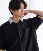 【グローバルワーク/GLOBAL WORK / MEN】のクリーンサッカー/シャツ/5分袖/638142 ブラック09|ID: prp329100004986132 ipo3291000000037348578