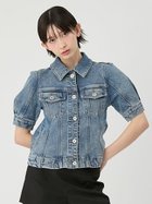 【リリーブラウン/Lily Brown】のハーフスリーブペプラムデニムジャケット 大人の最旬トレンドファッション＆コーディネート founy(ファウニー) ファッション Fashion レディースファッション Fashion for Women アウター Coat / Outerwear Collection レディースジャケット・軽アウター Jackets デニムジャケット / カジュアルアウター Denim Jackets おすすめ Recommended / Our Picks ジャケット Jacket, Outerwear スマート Smart, Elegant セットアップ Set-Up, Coordinated Outfit デニム Denim, Jeans Material フェミニン Feminine, Girly ペプラム Peplum, Flared Hem エレガント 上品 Elegant thumbnail LBLU[081]|ID: prp329100004986136 ipo3291000000037348617