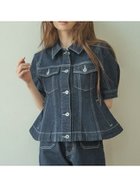 【リリーブラウン/Lily Brown】のハーフスリーブペプラムデニムジャケット 大人の最旬トレンドファッション＆コーディネート founy(ファウニー) ファッション Fashion レディースファッション Fashion for Women アウター Coat / Outerwear Collection レディースジャケット・軽アウター Jackets デニムジャケット / カジュアルアウター Denim Jackets おすすめ Recommended / Our Picks ジャケット Jacket, Outerwear スマート Smart, Elegant セットアップ Set-Up, Coordinated Outfit デニム Denim, Jeans Material フェミニン Feminine, Girly ペプラム Peplum, Flared Hem エレガント 上品 Elegant thumbnail IND[088]|ID: prp329100004986136 ipo3291000000037348619