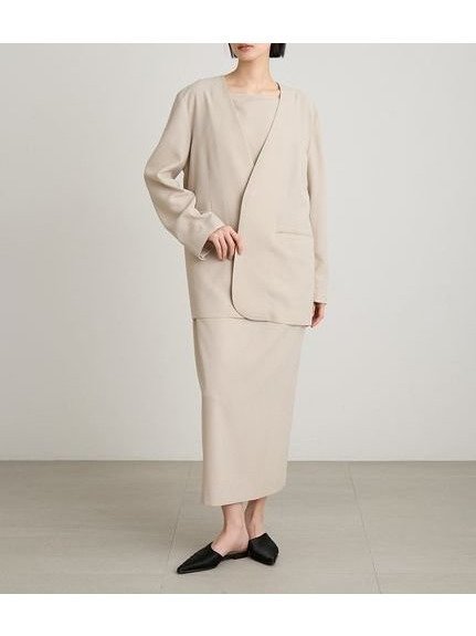 【ミースロエ/MIESROHE】の【セットアップ対応】Lumishadeノーカラージャケット インテリア・キッズ・メンズ・レディースファッション・服の通販 founy(ファウニー) 　ファッション　Fashion　レディースファッション　Fashion for Women　アウター　Coat / Outerwear Collection　レディースジャケット・軽アウター　Jackets　ノーカラージャケット / シンプル上品コーデ　Collarless Jackets　ジャケット　Jacket, Outerwear　スマート　Smart, Elegant　セットアップ　Set-Up, Coordinated Outfit　LBEG[035]|ID: prp329100004986141 ipo3291000000037348651