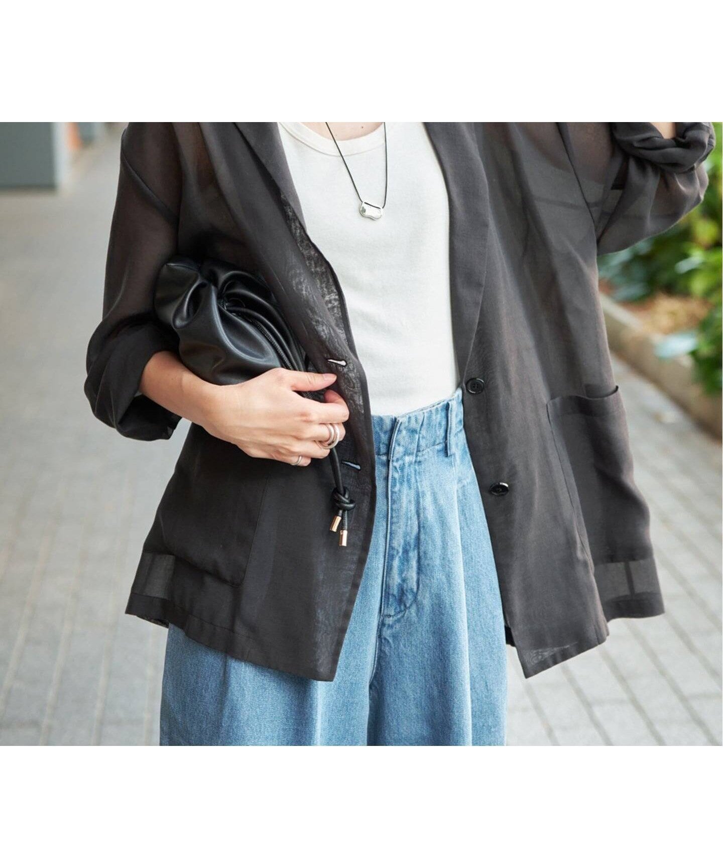 【スローブ イエナ/SLOBE IENA】のシアージョーゼットジャケット インテリア・キッズ・メンズ・レディースファッション・服の通販 founy(ファウニー) 　ファッション　Fashion　レディースファッション　Fashion for Women　アウター　Coat / Outerwear Collection　レディースジャケット・軽アウター　Jackets　2026年　2026　2026春夏・S/S　Spring/Summer 2026 SS26　シンプル　Simple, Minimal　ジャケット　Jacket, Outerwear　スリット　Slit, Slit Detail　ポケット　Pocket, Pocket Detail　夏　Summer　羽織　Haori, Light Jacket　ビジネス 仕事 通勤　Business / Work / Commuting　ブラック|ID: prp329100004986145 ipo3291000000037348664