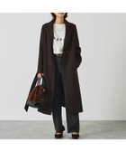 【アバハウスマヴィ/abahouse mavie】の【ロングセラー】ベルト付きロングコート 大人の最旬トレンドファッション＆コーディネート founy(ファウニー) ファッション Fashion レディースファッション Fashion for Women アウター Coat / Outerwear Collection コート・ロングコート・ピーコート Long Coats, Peacoats & More ベルト&ウエストマーク Belts & Waist Accessories ガウン Gown, Robe シンプル Simple, Minimal ストレート Straight, Straight Cut デニム Denim, Jeans Material ポケット Pocket, Pocket Detail ロング Long, Long-Length エレガント 上品 Elegant thumbnail ブラウン|ID: prp329100004986155 ipo3291000000037348714