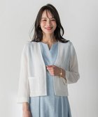 【ビアッジョブルー/Viaggio Blu】のルフィネレノクロスジャケット 大人の最旬トレンドファッション＆コーディネート founy(ファウニー) ファッション Fashion レディースファッション Fashion for Women アウター Coat / Outerwear Collection レディースジャケット・軽アウター Jackets エレガント 上品 Elegant 春 Spring コンパクト Compact, Small Size ジャケット Jacket, Outerwear ストレッチ Stretch, Stretchy Fabric セットアップ Set-Up, Coordinated Outfit バランス Balance, Style Balance フロント Front, Front Design S/S・春夏 SS, Spring/Summer, Warm Season 夏 Summer 2026年 2026 2026春夏・S/S Spring/Summer 2026 SS26 thumbnail ホワイト|ID: prp329100004986167 ipo3291000000037348777