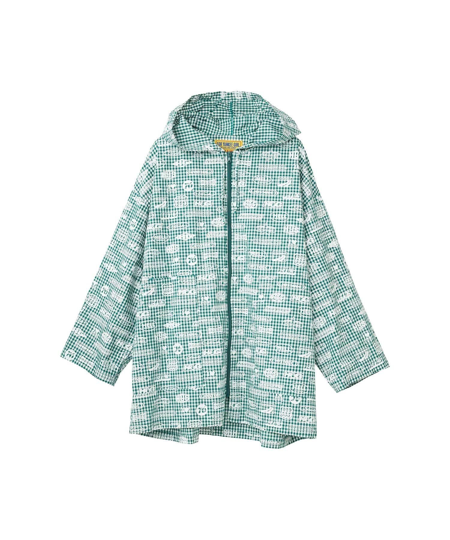 【ヒステリックグラマー/HYSTERIC GLAMOUR】のHG RACING柄 ギンガムチェックフードブルゾン インテリア・キッズ・メンズ・レディースファッション・服の通販 founy(ファウニー) 　ファッション　Fashion　レディースファッション　Fashion for Women　アウター　Coat / Outerwear Collection　ブルゾンジャケット・スポーティアウター　Blouson Jackets　おすすめ　Recommended / Our Picks　なめらか　Smooth, Silky Texture　ギンガム　Gingham, Gingham Fabric　コンパクト　Compact, Small Size　ショート　Short, Short Length　セットアップ　Set-Up, Coordinated Outfit　チェック　Check, Plaid, Tartan　ブロード　Broadcloth, Fine Cotton　ベーシック　Basic, Essential　リラックス　Relax, Relaxed Fit　エレガント 上品　Elegant　水着　Swimsuit, Swimwear　グリーン系柄|ID: prp329100004986175 ipo3291000000037348803