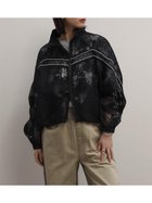 【ラシュッド/LASUD】のフラワージャガードラインシアーブルゾン 大人の最旬トレンドファッション＆コーディネート founy(ファウニー) ファッション Fashion レディースファッション Fashion for Women アウター Coat / Outerwear Collection ブルゾンジャケット・スポーティアウター Blouson Jackets シアー Sheer, See-Through スタンド Stand Collar, Upright Stand デニム Denim, Jeans Material フェミニン Feminine, Girly ブルゾン Blouson, Bomber Jacket ボトム Bottoms, Lower Wear ライナー Liner, Inner Layer ワイド Wide, Wide Fit おすすめ Recommended / Our Picks thumbnail ブラック|ID: prp329100004986176 ipo3291000000037348808
