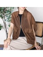 【ヴァン/Vin】のフレンチスリーブシアーブルゾン 大人の最旬トレンドファッション＆コーディネート founy(ファウニー) ファッション Fashion レディースファッション Fashion for Women アウター Coat / Outerwear Collection ブルゾンジャケット・スポーティアウター Blouson Jackets おすすめ Recommended / Our Picks シアー Sheer, See-Through ダブル Double, Double-Breasted トレンド Trend, Trending Now フェミニン Feminine, Girly フロント Front, Front Design ポケット Pocket, Pocket Detail エレガント 上品 Elegant thumbnail ブラウン|ID: prp329100004986177 ipo3291000000037348811