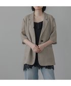 【アパートバイローリーズ/apart by lowrys】のメッシュシングルジャケット_半袖 大人の最旬トレンドファッション＆コーディネート founy(ファウニー) ファッション Fashion レディースファッション Fashion for Women アウター Coat / Outerwear Collection レディースジャケット・軽アウター Jackets インナー Innerwear サテン Satin, Glossy Fabric シアー Sheer, See-Through シャンブレー Chambray, Denim-Like Fabric シンプル Simple, Minimal ジャケット Jacket, Outerwear ダウン Down, Puffer テーラード Tailored, Tailored Fit フロント Front, Front Design プリント Print, Printed Pattern ボトム Bottoms, Lower Wear 別注 Limited Edition, Custom Order 半袖 Short Sleeve, Half Sleeve メッシュ Mesh, Net Fabric ルーズ Loose, Oversized おすすめ Recommended / Our Picks 夏 Summer 旅行 Travel ビジネス 仕事 通勤 Business / Work / Commuting thumbnail ミックスグレージュ|ID: prp329100004986178 ipo3291000000037348815