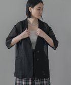 【アパートバイローリーズ/apart by lowrys】のメッシュシングルジャケット_半袖 大人の最旬トレンドファッション＆コーディネート founy(ファウニー) ファッション Fashion レディースファッション Fashion for Women アウター Coat / Outerwear Collection レディースジャケット・軽アウター Jackets インナー Innerwear サテン Satin, Glossy Fabric シアー Sheer, See-Through シャンブレー Chambray, Denim-Like Fabric シンプル Simple, Minimal ジャケット Jacket, Outerwear ダウン Down, Puffer テーラード Tailored, Tailored Fit フロント Front, Front Design プリント Print, Printed Pattern ボトム Bottoms, Lower Wear 別注 Limited Edition, Custom Order 半袖 Short Sleeve, Half Sleeve メッシュ Mesh, Net Fabric ルーズ Loose, Oversized おすすめ Recommended / Our Picks 夏 Summer 旅行 Travel ビジネス 仕事 通勤 Business / Work / Commuting thumbnail ブラック|ID: prp329100004986178 ipo3291000000037348816