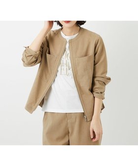 【メゾン ド サンク/Maison de CINQ】のセットアップ対応 ノーカラージップジャケット 大人の最旬トレンドファッション＆コーディネート founy(ファウニー) ファッション Fashion レディースファッション Fashion for Women アウター Coat / Outerwear Collection レディースジャケット・軽アウター Jackets 春 Spring 秋 Autumn カーディガン Cardigan, Knitwear コンパクト Compact, Small Size ジップアップ Zip-Up, Full Zip ジャケット Jacket, Outerwear スタイリッシュ Stylish, Fashionable セットアップ Set-Up, Coordinated Outfit タートルネック Turtleneck, High Neck デニム Denim, Jeans Material バランス Balance, Style Balance パーカー Hoodie, Parka フォルム Silhouette, Form 冬 Winter / This Winter おすすめ Recommended / Our Picks 夏 Summer ビジネス 仕事 通勤 Business / Work / Commuting |ID:prp329100004986183