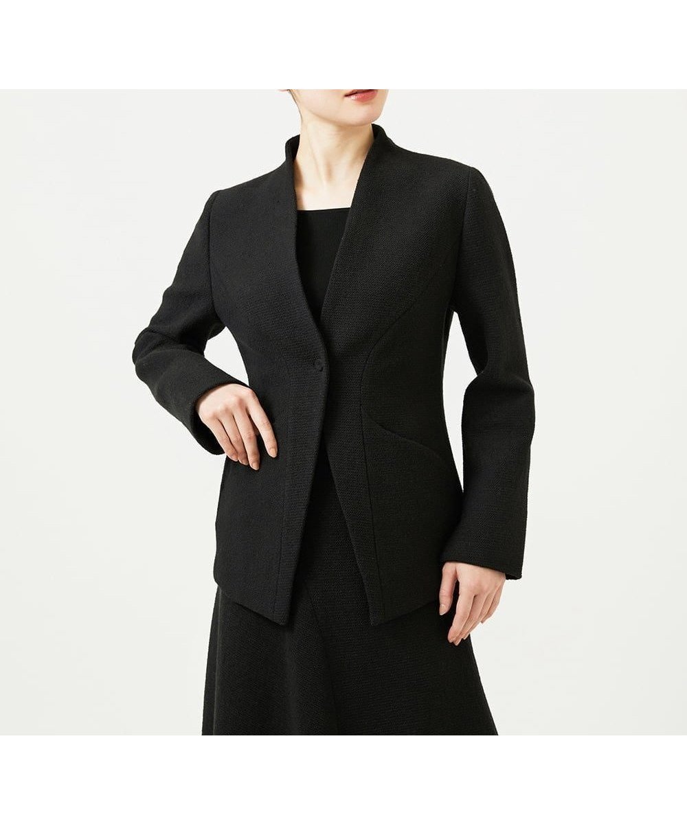 【シビラ/SYBILLA】のストレッチブークレージャケット インテリア・キッズ・メンズ・レディースファッション・服の通販 founy(ファウニー) 　ファッション　Fashion　レディースファッション　Fashion for Women　アウター　Coat / Outerwear Collection　レディースジャケット・軽アウター　Jackets　おすすめ　Recommended / Our Picks　ジャケット　Jacket, Outerwear　ストレッチ　Stretch, Stretchy Fabric　スーツ　Suit, Formalwear　ポケット　Pocket, Pocket Detail　ループ　Loop, Loop Knit　エレガント 上品　Elegant　冬　Winter / This Winter　夏　Summer　春　Spring　秋　Autumn　ブラック|ID: prp329100004986189 ipo3291000000037348910