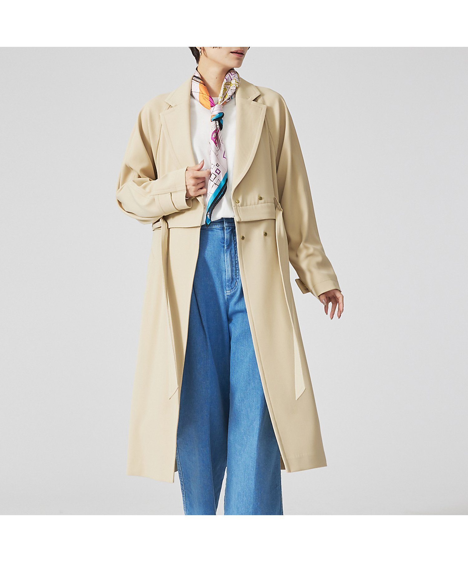 【カリテ/qualite】のドレープツイル2WAYコート インテリア・キッズ・メンズ・レディースファッション・服の通販 founy(ファウニー) 　ファッション　Fashion　レディースファッション　Fashion for Women　アウター　Coat / Outerwear Collection　コート・ロングコート・ピーコート　Long Coats, Peacoats & More　エレガント 上品　Elegant　ショート　Short, Short Length　ベーシック　Basic, Essential　ロング　Long, Long-Length　ベージュ|ID: prp329100004986196 ipo3291000000037348930