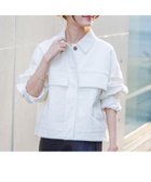 【ルージュヴィフラクレ/Rouge vif la cle】のショート丈ビッグフラップコクーンブルゾン 大人の最旬トレンドファッション＆コーディネート founy(ファウニー) ファッション Fashion レディースファッション Fashion for Women アウター Coat / Outerwear Collection ブルゾンジャケット・スポーティアウター Blouson Jackets おすすめ Recommended / Our Picks クロップド Cropped, Short Length ショート Short, Short Length トレンド Trend, Trending Now フェミニン Feminine, Girly フォルム Silhouette, Form フラップ Flap, Flap Pocket フレア Flare, Flared フロント Front, Front Design ブルゾン Blouson, Bomber Jacket ポケット Pocket, Pocket Detail thumbnail ホワイト|ID: prp329100004986198 ipo3291000000037348936