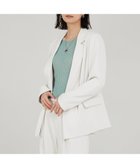 【カリテ/qualite】の【セットアップ対応】マットサテンダブルジャケット 大人の最旬トレンドファッション＆コーディネート founy(ファウニー) ファッション Fashion レディースファッション Fashion for Women アウター Coat / Outerwear Collection レディースジャケット・軽アウター Jackets おすすめ Recommended / Our Picks クール Cool, Chic ジャケット Jacket, Outerwear セットアップ Set-Up, Coordinated Outfit ボックス Boxy, Box Shape ボーダー Border, Stripe thumbnail アイボリー|ID: prp329100004986199 ipo3291000000037348939