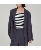 【カリテ/qualite】の【セットアップ対応】マットサテンダブルジャケット 大人の最旬トレンドファッション＆コーディネート founy(ファウニー) ファッション Fashion レディースファッション Fashion for Women アウター Coat / Outerwear Collection レディースジャケット・軽アウター Jackets おすすめ Recommended / Our Picks クール Cool, Chic ジャケット Jacket, Outerwear セットアップ Set-Up, Coordinated Outfit ボックス Boxy, Box Shape ボーダー Border, Stripe thumbnail チャコールグレー|ID: prp329100004986199 ipo3291000000037348940