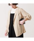 【ルージュヴィフラクレ/Rouge vif la cle】のツイルエアリーシアージャケット 大人の最旬トレンドファッション＆コーディネート founy(ファウニー) ファッション Fashion レディースファッション Fashion for Women アウター Coat / Outerwear Collection レディースジャケット・軽アウター Jackets おすすめ Recommended / Our Picks シアー Sheer, See-Through ジャケット Jacket, Outerwear ダブル Double, Double-Breasted デニム Denim, Jeans Material 夏 Summer thumbnail ベージュ|ID: prp329100004986201 ipo3291000000037348947