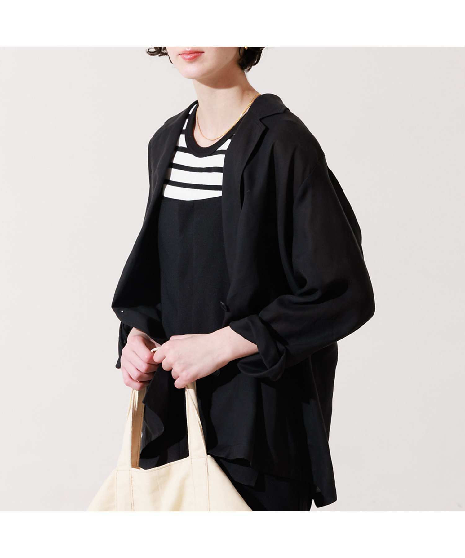【ルージュヴィフラクレ/Rouge vif la cle】のツイルエアリーシアージャケット インテリア・キッズ・メンズ・レディースファッション・服の通販 founy(ファウニー) 　ファッション　Fashion　レディースファッション　Fashion for Women　アウター　Coat / Outerwear Collection　レディースジャケット・軽アウター　Jackets　おすすめ　Recommended / Our Picks　シアー　Sheer, See-Through　ジャケット　Jacket, Outerwear　ダブル　Double, Double-Breasted　デニム　Denim, Jeans Material　夏　Summer　ブラック|ID: prp329100004986201 ipo3291000000037348948