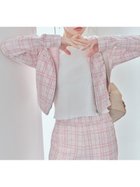 【セルフォード/CELFORD】の【UVカット】カットツイードパーカー 大人の最旬トレンドファッション＆コーディネート founy(ファウニー) ファッション Fashion レディースファッション Fashion for Women トップス・カットソー Cut & Sew Tops レディースパーカー・カジュアルフーディー Casual Hoodies & Sweatshirts おすすめ Recommended / Our Picks ウェーブ Wavy Pattern ジャケット Jacket, Outerwear ストレッチ Stretch, Stretchy Fabric ストレート Straight, Straight Cut スマート Smart, Elegant セットアップ Set-Up, Coordinated Outfit ツイード Twill, Twill Weave パーカー Hoodie, Parka ブラウジング Blouson Silhouette, Cinched Waist ブレード Braid, Decorative Trim ポケット Pocket, Pocket Detail メタル Metal, Metal Parts ルーズ Loose, Oversized thumbnail PNK[066]|ID: prp329100004986203 ipo3291000000037348957
