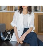 【ロートレ アモン/LAUTRE AMONT】のハーフスリーブメッシュジャケット 大人の最旬トレンドファッション＆コーディネート founy(ファウニー) ファッション Fashion レディースファッション Fashion for Women アウター Coat / Outerwear Collection レディースジャケット・軽アウター Jackets 春 Spring シンプル Simple, Minimal バランス Balance, Style Balance メッシュ Mesh, Net Fabric リアル Real, Realistic リネン Linen, Linen Fabric S/S・春夏 SS, Spring/Summer, Warm Season 夏 Summer エレガント 上品 Elegant ビジネス 仕事 通勤 Business / Work / Commuting 2026年 2026 2026春夏・S/S Spring/Summer 2026 SS26 thumbnail ホワイト|ID: prp329100004986207 ipo3291000000037348972