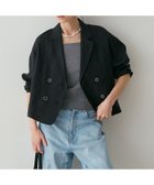 【カリテ/qualite】のリネンショートジャケット 大人の最旬トレンドファッション＆コーディネート founy(ファウニー) ファッション Fashion レディースファッション Fashion for Women アウター Coat / Outerwear Collection レディースジャケット・軽アウター Jackets おすすめ Recommended / Our Picks ショート Short, Short Length ジャケット Jacket, Outerwear デニム Denim, Jeans Material バランス Balance, Style Balance エレガント 上品 Elegant 夏 Summer thumbnail ブラック|ID: prp329100004986208 ipo3291000000037348975