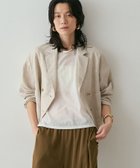 【カリテ/qualite】のリネンショートジャケット 大人の最旬トレンドファッション＆コーディネート founy(ファウニー) ファッション Fashion レディースファッション Fashion for Women アウター Coat / Outerwear Collection レディースジャケット・軽アウター Jackets おすすめ Recommended / Our Picks ショート Short, Short Length ジャケット Jacket, Outerwear デニム Denim, Jeans Material バランス Balance, Style Balance エレガント 上品 Elegant 夏 Summer thumbnail ベージュ|ID: prp329100004986208 ipo3291000000037348976