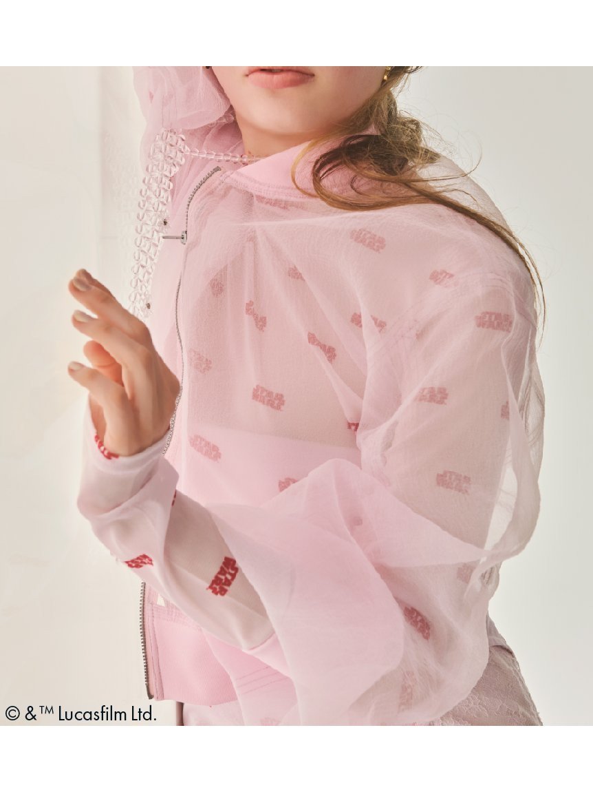 【ファーファー/FURFUR】のシアーブルゾン インテリア・キッズ・メンズ・レディースファッション・服の通販 founy(ファウニー) 　ファッション　Fashion　レディースファッション　Fashion for Women　アウター　Coat / Outerwear Collection　ブルゾンジャケット・スポーティアウター　Blouson Jackets　おすすめ　Recommended / Our Picks　オーガンジー　Organza Fabric　カーディガン　Cardigan, Knitwear　スマート　Smart, Elegant　ブルゾン　Blouson, Bomber Jacket　ワッシャー　Washer, Crinkled Finish　夏　Summer　PNK[066]|ID: prp329100004986213 ipo3291000000037349065