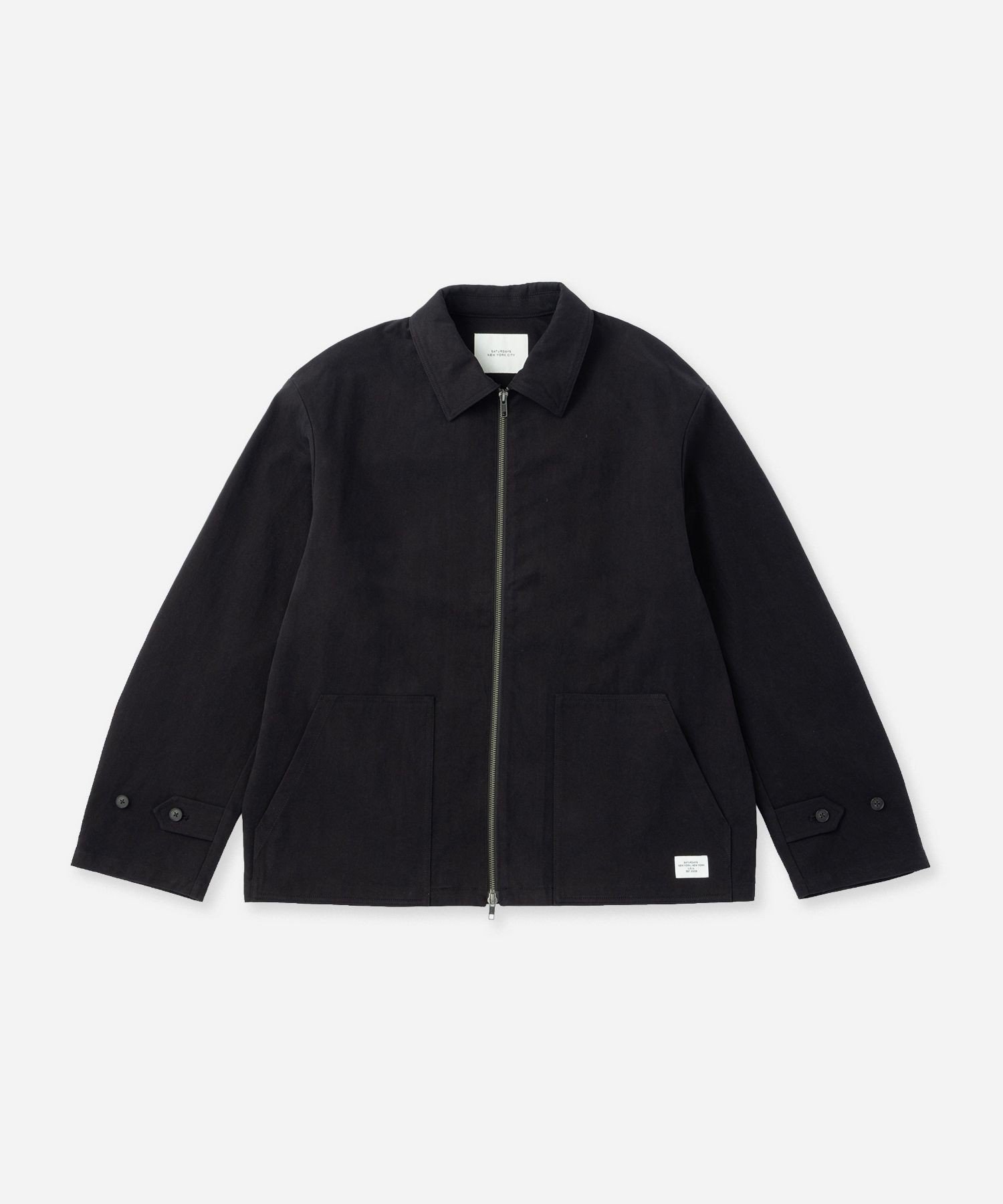 【サタデイズ ニューヨークシティ/SATURDAYS NYC】のHarrison Washed Blouson インテリア・キッズ・メンズ・レディースファッション・服の通販 founy(ファウニー) 　ファッション　Fashion　レディースファッション　Fashion for Women　アウター　Coat / Outerwear Collection　ブルゾンジャケット・スポーティアウター　Blouson Jackets　フィット　Fit, Slim Fit　ワーク　Workwear, Utility Style　ヴィンテージ　Vintage Style　ブラック(01)|ID: prp329100004986216 ipo3291000000037349124