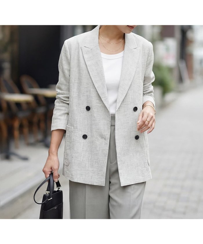 【スタイルデリ/STYLE DELI】の【selection】ツイード柄サマージャケット インテリア・キッズ・メンズ・レディースファッション・服の通販 founy(ファウニー) https://founy.com/ ファッション Fashion レディースファッション Fashion for Women アウター Coat / Outerwear Collection レディースジャケット・軽アウター Jackets 軽量 Lightweight, Ultra Light サマー Summer, Summer Style ジャケット Jacket, Outerwear ストレッチ Stretch, Stretchy Fabric ストレート Straight, Straight Cut スリット Slit, Slit Detail ダブル Double, Double-Breasted ツイード Twill, Twill Weave テーラード Tailored, Tailored Fit 長袖 Long Sleeve, Full Sleeve フロント Front, Front Design ポケット Pocket, Pocket Detail マーブル Marble, Marble Pattern ミックス Mix, Mixed Style モノトーン Monotone, Black and White 夏 Summer エレガント 上品 Elegant |ID: prp329100004986217 ipo3291000000037349125