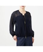 【シビラ/SYBILLA】のオーガンジーブルゾン 大人の最旬トレンドファッション＆コーディネート founy(ファウニー) ファッション Fashion レディースファッション Fashion for Women アウター Coat / Outerwear Collection ブルゾンジャケット・スポーティアウター Blouson Jackets アクセサリー Fashion Accessories オーガンジー Organza Fabric キュプラ Cupro, Eco Fabric ギャザー Gathered, Ruffled ダブル Double, Double-Breasted フロント Front, Front Design ブルゾン Blouson, Bomber Jacket エレガント 上品 Elegant 冬 Winter / This Winter 夏 Summer 春 Spring 秋 Autumn 羽織 Haori, Light Jacket thumbnail ネイビー|ID: prp329100004986226 ipo3291000000037349281