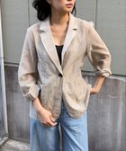 【ルージュヴィフラクレ/Rouge vif la cle】の【一部店舗限定】シアーシングルジャケット 大人の最旬トレンドファッション＆コーディネート founy(ファウニー) ファッション Fashion レディースファッション Fashion for Women アウター Coat / Outerwear Collection レディースジャケット・軽アウター Jackets おすすめ Recommended / Our Picks キャミソール Camisole, Spaghetti Strap Top ジャケット Jacket, Outerwear スラックス Slacks, Dress Pants タンク Tank Top, Sleeveless Top デニム Denim, Jeans Material バランス Balance, Style Balance 夏 Summer thumbnail ベージュ|ID: prp329100004986227 ipo3291000000037349284
