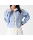 【ミッシュマッシュ/MISCH MASCH】のシャンブレーデニムジャケット MM618505 大人の最旬トレンドファッション＆コーディネート founy(ファウニー) ファッション Fashion レディースファッション Fashion for Women アウター Coat / Outerwear Collection レディースジャケット・軽アウター Jackets デニムジャケット / カジュアルアウター Denim Jackets コンパクト Compact, Small Size ジャケット Jacket, Outerwear バランス Balance, Style Balance ブルゾン Blouson, Bomber Jacket エレガント 上品 Elegant 春 Spring thumbnail ブルー|ID: prp329100004986228 ipo3291000000037349287