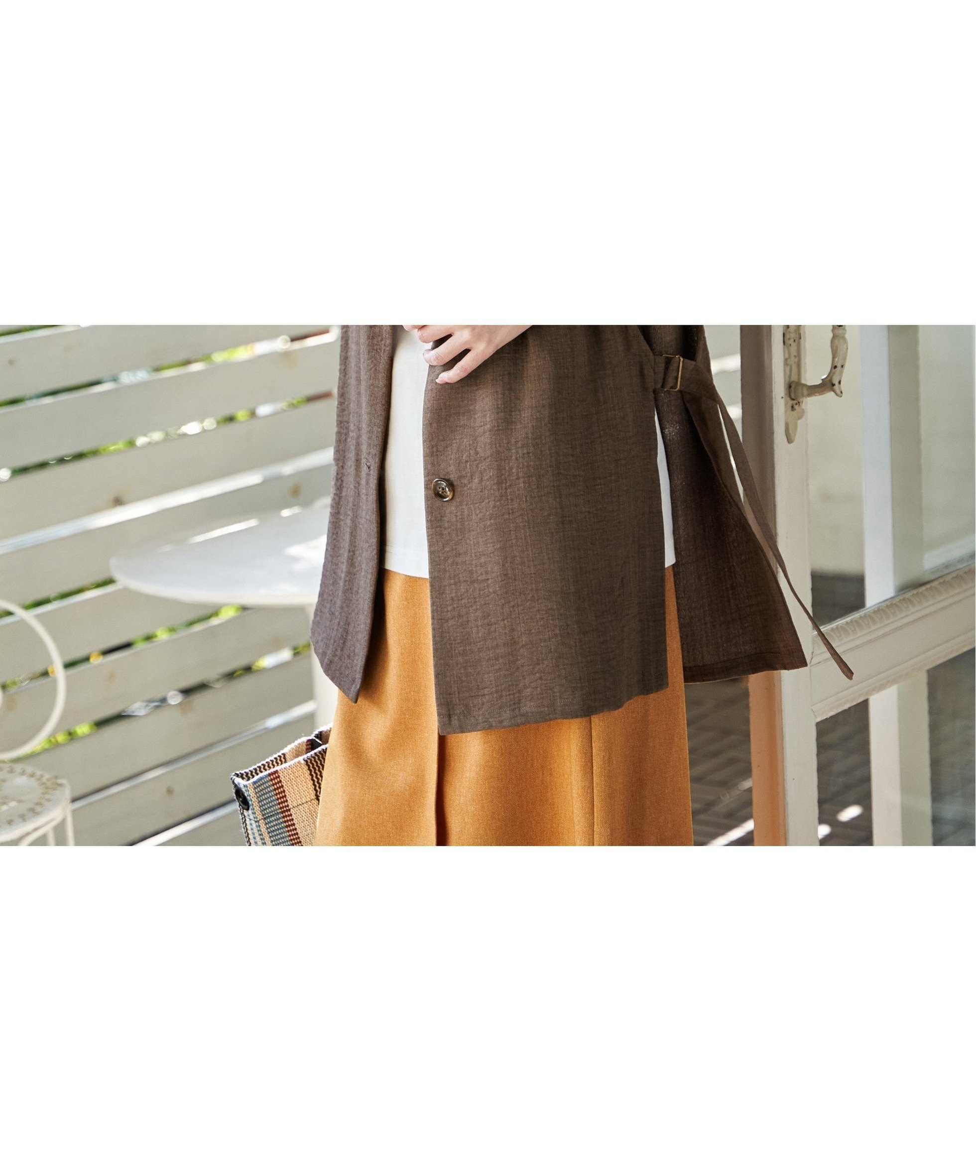 【イッカ/ikka】のノーカラーサイドベルトジレ 大人の最旬トレンドファッション＆コーディネート founy(ファウニー) 　ファッション　Fashion　レディースファッション　Fashion for Women　アウター　Coat / Outerwear Collection　トップス・カットソー　Cut & Sew Tops　ベスト&ジレ / 重ね着スタイル　Vests & Gilets　ベルト&ウエストマーク　Belts & Waist Accessories　夏　Summer　定番　Standard, Basic Item　軽量　Lightweight, Ultra Light　 other-1|ID: prp329100004986240 ipo3291000000037349331