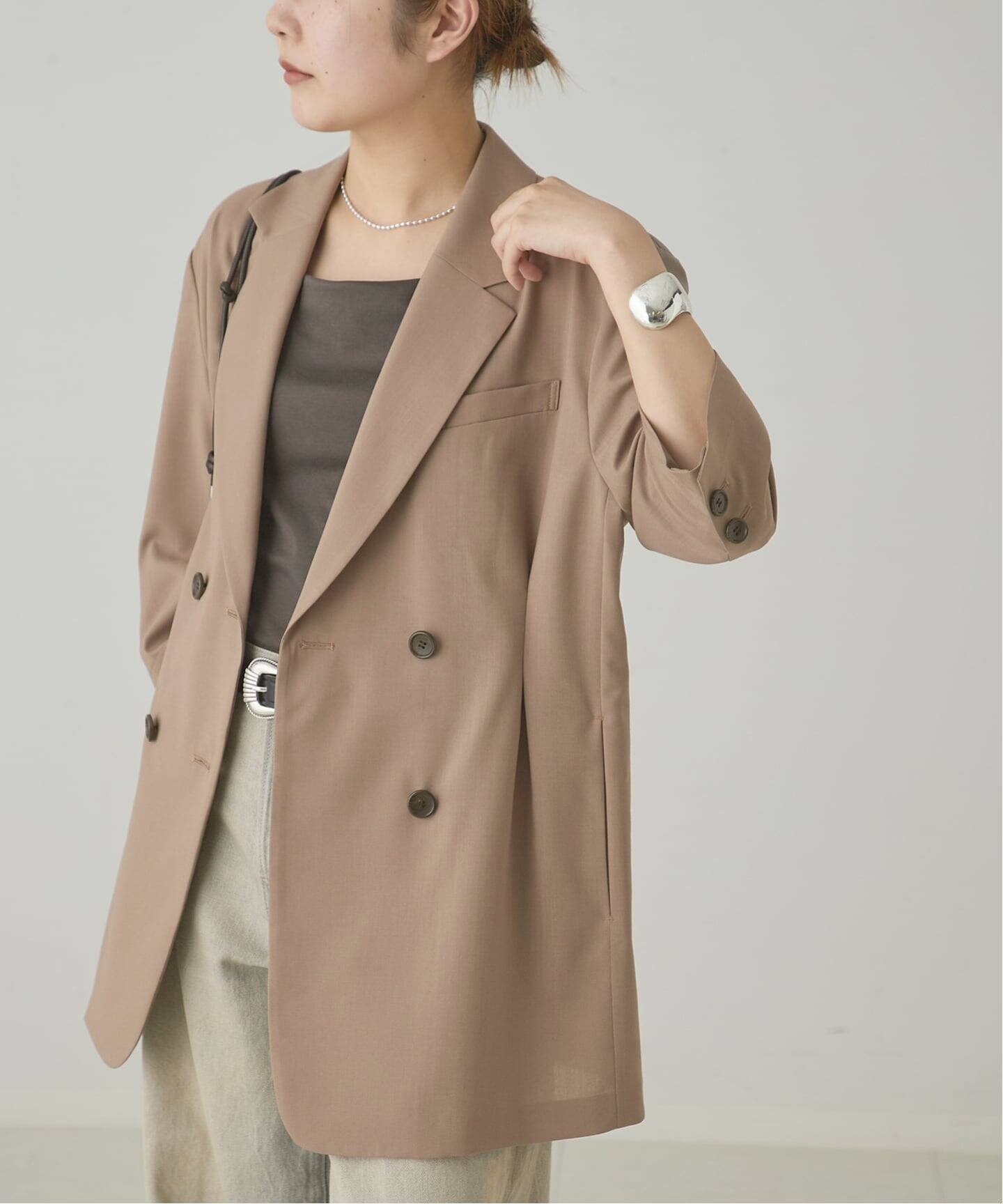 【ジャーナルスタンダード レサージュ/journal standard L'essage】の《セットアップ可》POPLIN タックジャケット インテリア・キッズ・メンズ・レディースファッション・服の通販 founy(ファウニー) 　ファッション　Fashion　レディースファッション　Fashion for Women　アウター　Coat / Outerwear Collection　レディースジャケット・軽アウター　Jackets　2026年　2026　2026春夏・S/S　Spring/Summer 2026 SS26　おすすめ　Recommended / Our Picks　なめらか　Smooth, Silky Texture　ジャケット　Jacket, Outerwear　セットアップ　Set-Up, Coordinated Outfit　エレガント 上品　Elegant　ベージュ|ID: prp329100004986249 ipo3291000000037349365