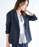 【リフレクト/Reflect】の【接触冷感/着用シワになりにくい】リラクシーテーラードジャケット 大人の最旬トレンドファッション＆コーディネート founy(ファウニー) ファッション Fashion レディースファッション Fashion for Women アウター Coat / Outerwear Collection レディースジャケット・軽アウター Jackets テーラードジャケット / 通勤・きれいめスタイル Tailored Jackets & Blazers シンプル Simple, Minimal スマート Smart, Elegant ドロップ Drop Shoulder, Dropped Style バランス Balance, Style Balance パイピング Piping, Trim Design パッチ Patch, Appliqué ポケット Pocket, Pocket Detail thumbnail ネイビー|ID: prp329100004986261 ipo3291000000037349409