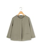 【キース/KEITH】の【Lサイズ】クールクロスジャケット 大人の最旬トレンドファッション＆コーディネート founy(ファウニー) ファッション Fashion レディースファッション Fashion for Women アウター Coat / Outerwear Collection レディースジャケット・軽アウター Jackets シンプル Simple, Minimal ポケット Pocket, Pocket Detail ワンポイント One Point, Statement Accent 透かし Cut-Out, Lacework thumbnail モスグリーン|ID: prp329100004986272 ipo3291000000037349451
